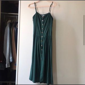 Green urban outfitters midi dress